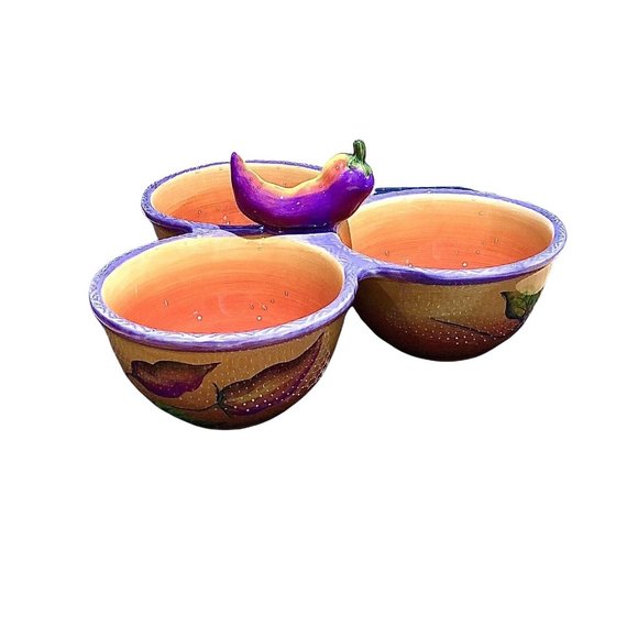 Colored Jalapeno Salsa Serving Bowls by Clay Art - Picture 2 of 13
